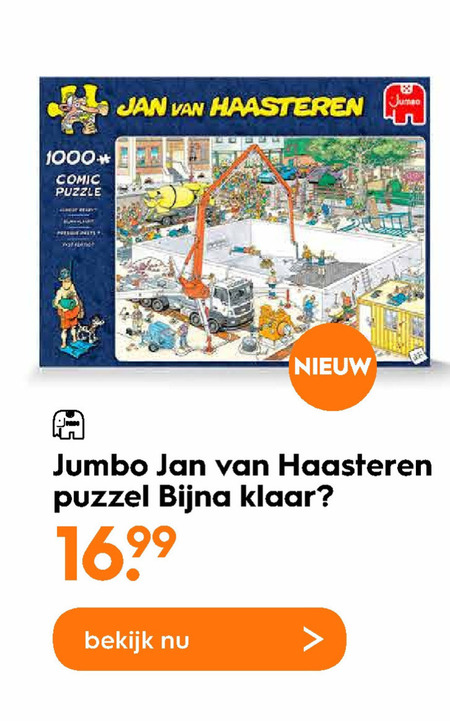 Jan van Haasteren   legpuzzel folder aanbieding bij  Blokker - details