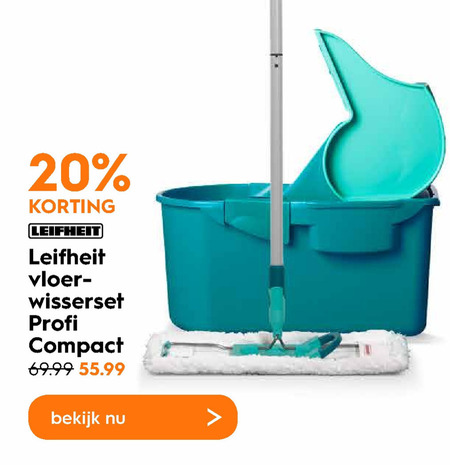 Leifheit   vloerwisser folder aanbieding bij  Blokker - details