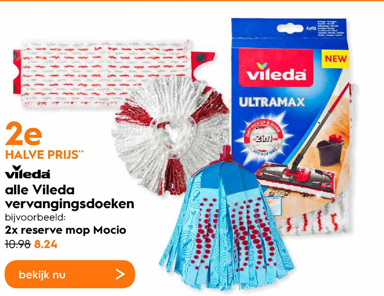 rekken Pat transactie Vileda mop folder aanbieding bij Blokker - details