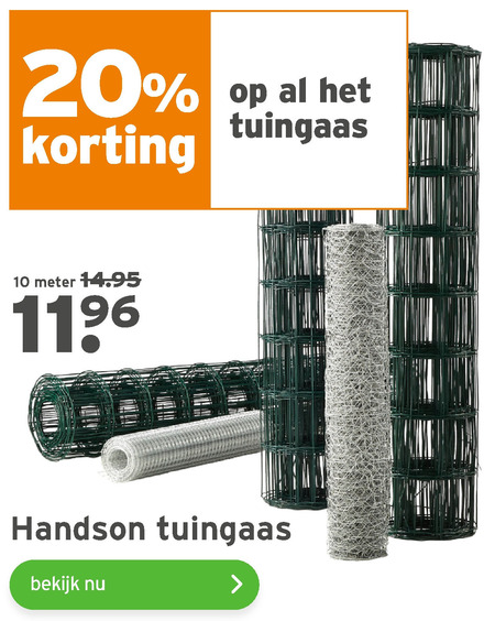 Handson   tuingaas folder aanbieding bij  Gamma - details