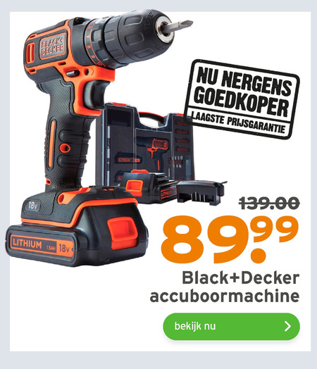 Black and Decker   accuboormachine folder aanbieding bij  Gamma - details