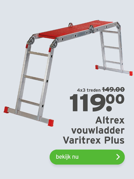 Altrex   vouwladder folder aanbieding bij  Gamma - details