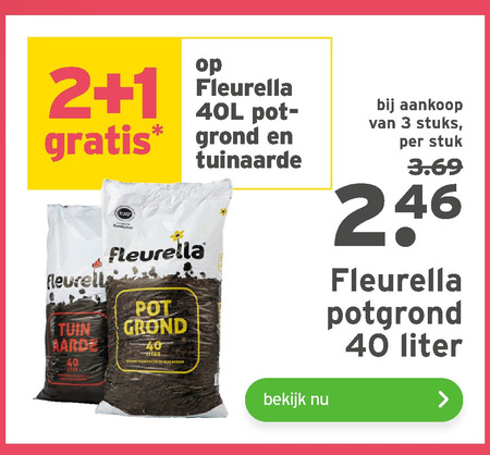 Fleurella   tuinaarde, potgrond folder aanbieding bij  Gamma - details