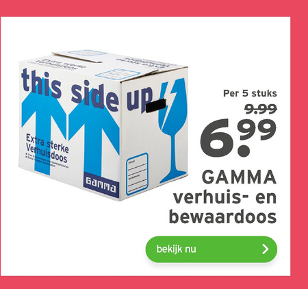 Gamma Huismerk   verhuisdoos folder aanbieding bij  Gamma - details