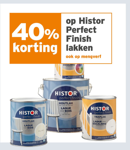 Histor   lak, mengverf folder aanbieding bij  Gamma - details