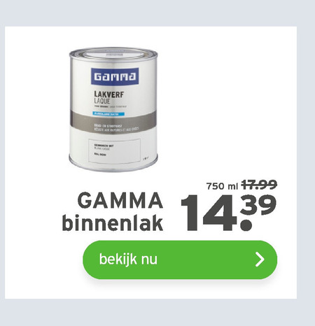 Gamma Huismerk   lak folder aanbieding bij  Gamma - details