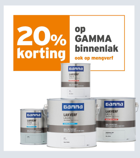 Gamma Huismerk   lak, mengverf folder aanbieding bij  Gamma - details