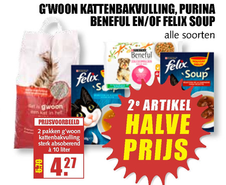 Beneful   kattenbakvulling, kattenvoer folder aanbieding bij  MCD Supermarkt Basis - details