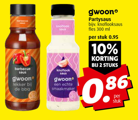 Gwoon   snacksaus folder aanbieding bij  Boni - details