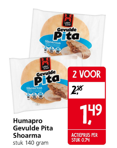 Humapro   pitabroodjes folder aanbieding bij  Jan Linders - details