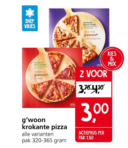 Gwoon   diepvriespizza folder aanbieding bij  Jan Linders - details