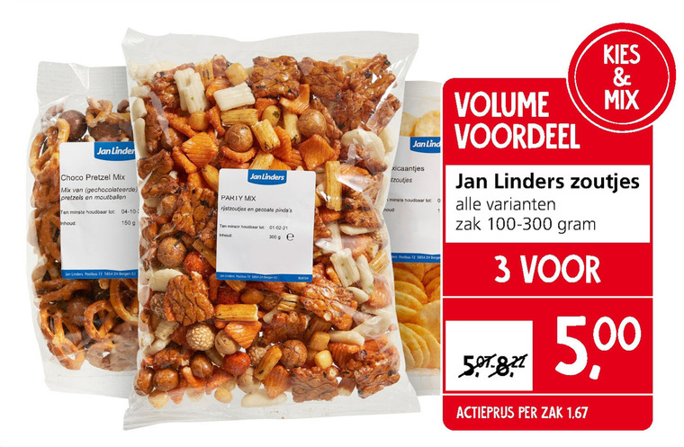 Jan Linders Huismerk   rijstzoutjes folder aanbieding bij  Jan Linders - details