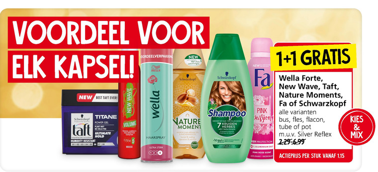 Schwarzkopf   douchegel, haargel folder aanbieding bij  Jan Linders - details