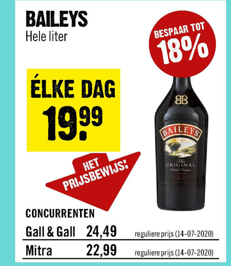 Baileys   likeur folder aanbieding bij  Dirck III - details