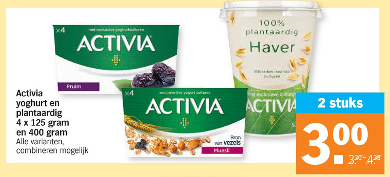 Danone Activia   vruchtenyoghurt folder aanbieding bij  Albert Heijn - details