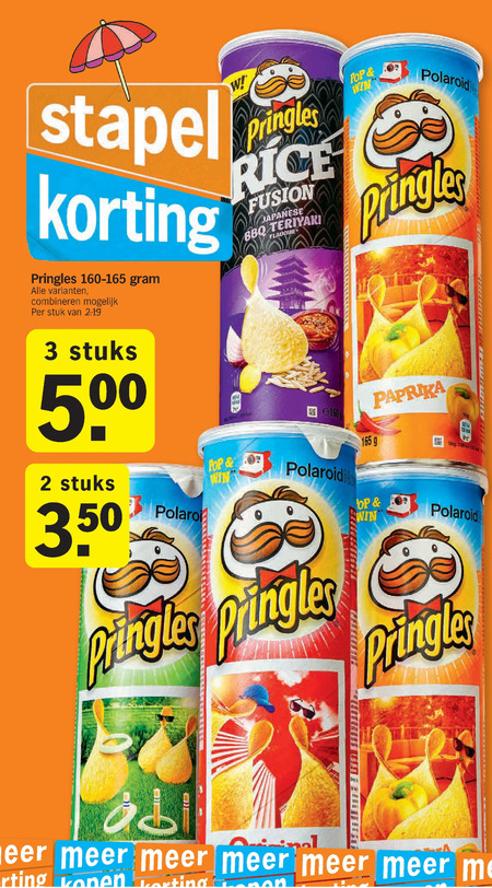 Pringles   chips folder aanbieding bij  Albert Heijn - details