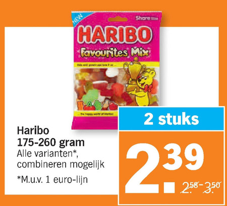 Haribo   snoep folder aanbieding bij  Albert Heijn - details