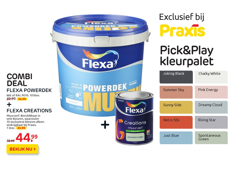 Flexa   muurverf folder aanbieding bij  Praxis - details