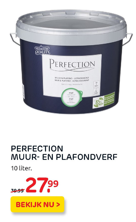 Perfection   plafondverf, muurverf folder aanbieding bij  Praxis - details