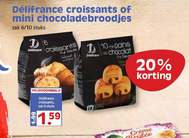 Delifrance   croissant, chocoladebroodjes folder aanbieding bij  Boons Markt - details