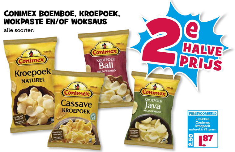 Conimex   boemboe, kroepoek folder aanbieding bij  Boons Markt - details