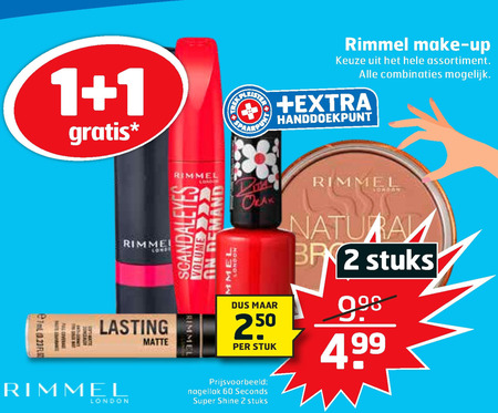 Rimmel   mascara, nagellak folder aanbieding bij  Trekpleister - details