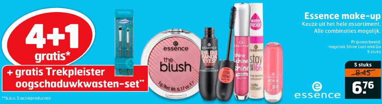 Essence   nagellak, mascara folder aanbieding bij  Trekpleister - details