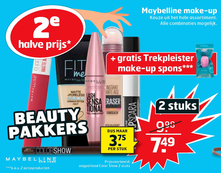 Maybelline   cosmetica, nagellak folder aanbieding bij  Trekpleister - details