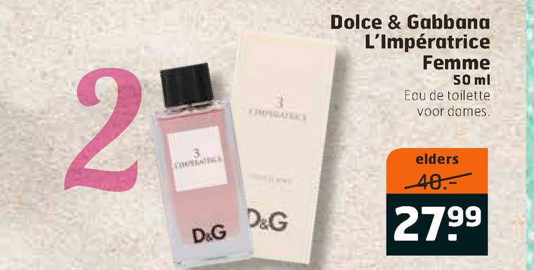 Dolce and Gabanna   eau de toilette folder aanbieding bij  Trekpleister - details