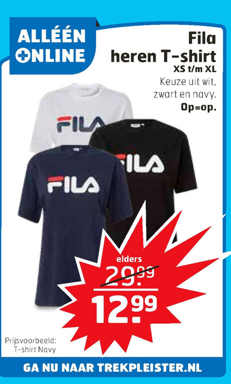 Fila   heren t-shirt folder aanbieding bij  Trekpleister - details