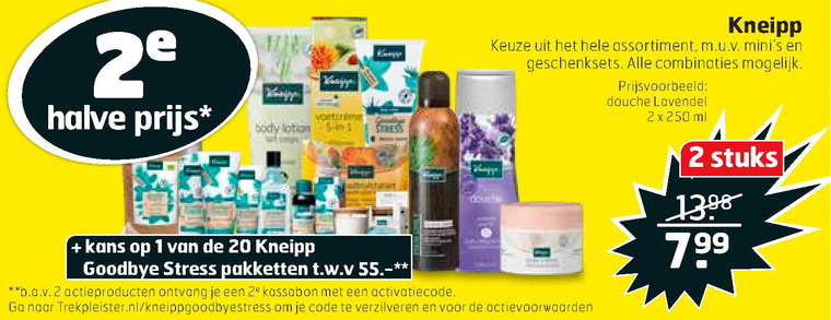 Kneipp   bodylotion, douchegel folder aanbieding bij  Trekpleister - details