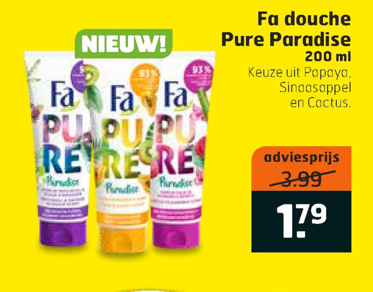 Fa   douchegel folder aanbieding bij  Trekpleister - details