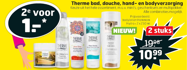 Therme   scrubcreme, douchegel folder aanbieding bij  Trekpleister - details