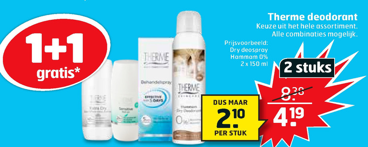 Therme   deodorant folder aanbieding bij  Trekpleister - details