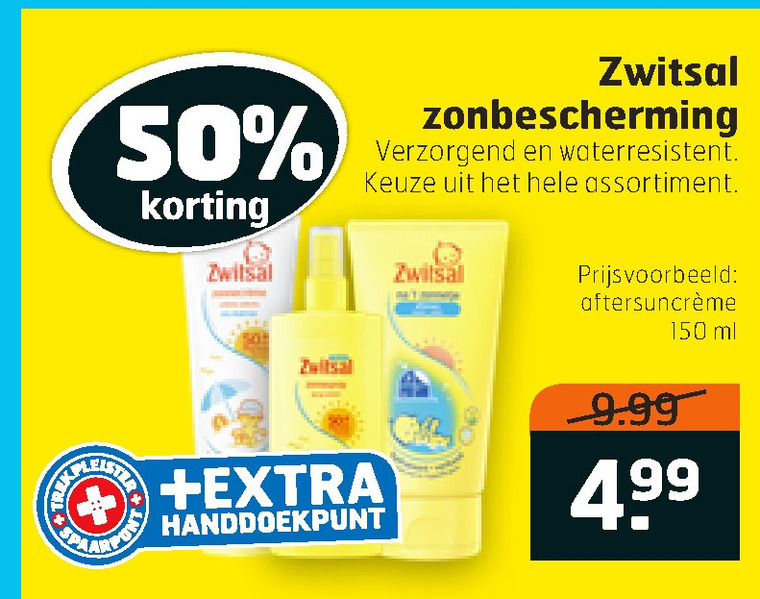 Zwitsal   zonnebrandolie folder aanbieding bij  Trekpleister - details