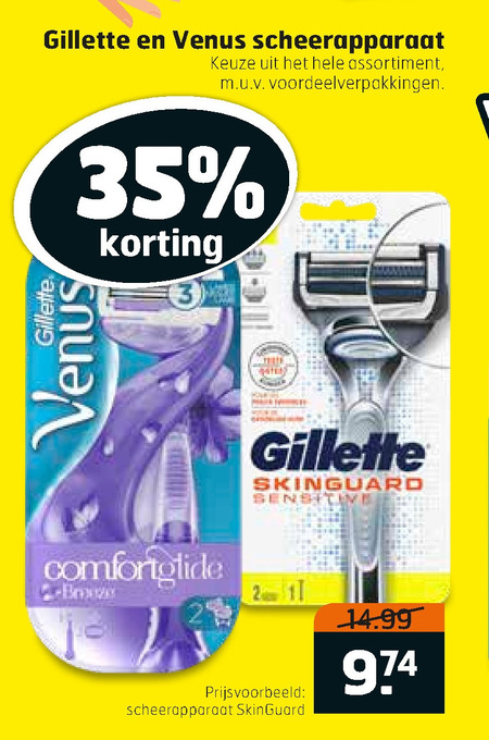 Gillette Venus   heren handscheerapparaat, dames handscheerapparaat folder aanbieding bij  Trekpleister - details