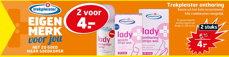 Trekpleister Huismerk   ontharingscreme, ontharingsstrips folder aanbieding bij  Trekpleister - details