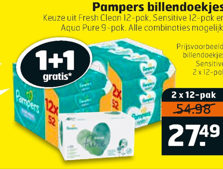 Pampers   billendoekjes folder aanbieding bij  Trekpleister - details