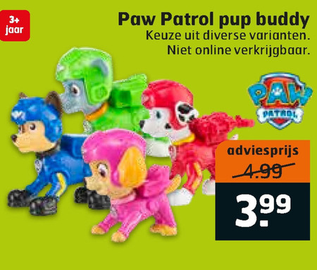 Paw Patrol   poppetjes folder aanbieding bij  Trekpleister - details