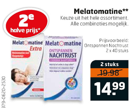 melatomatine   voedingssupplement folder aanbieding bij  Trekpleister - details