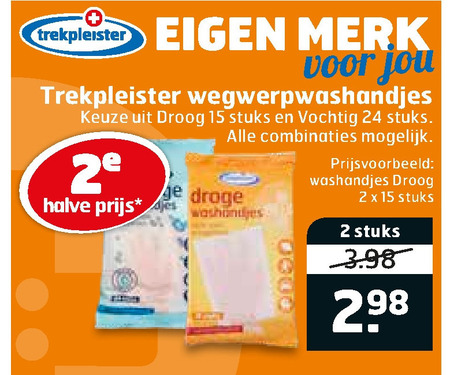 Trekpleister Huismerk   wegwerp washandje folder aanbieding bij  Trekpleister - details