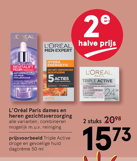 L Oreal   heren gezichtsverzorging, gezichtsreiniging folder aanbieding bij  Etos - details