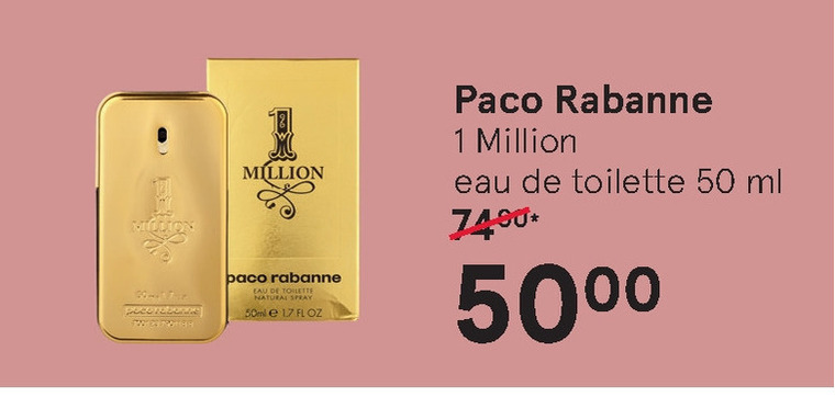 Paco Rabanne   eau de toilette folder aanbieding bij  Etos - details