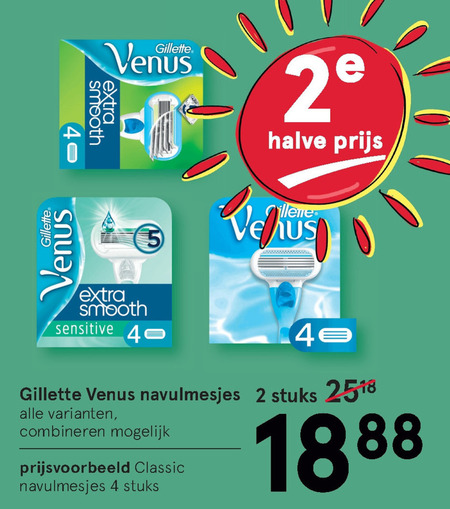 Gillette Venus   dames scheermesje folder aanbieding bij  Etos - details