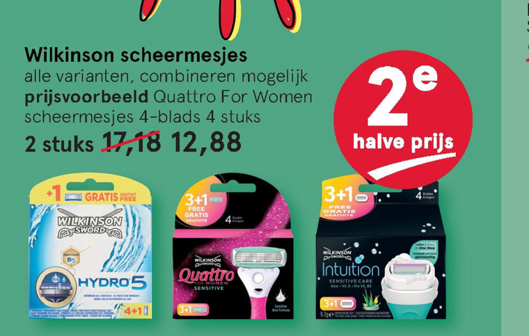 Wilkinson   dames scheermesje, scheermesjes folder aanbieding bij  Etos - details