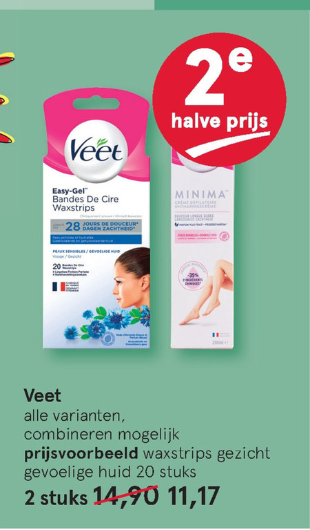 Veet   ontharingscreme folder aanbieding bij  Etos - details