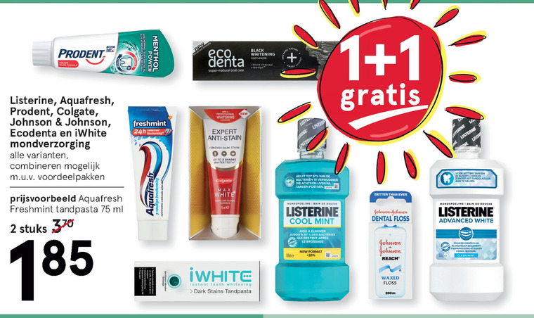 Listerine   tandpasta, mondverzorging folder aanbieding bij  Etos - details