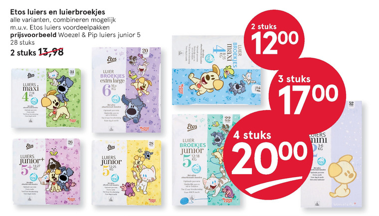 Etos Huismerk   luiers, luierbroekjes folder aanbieding bij  Etos - details