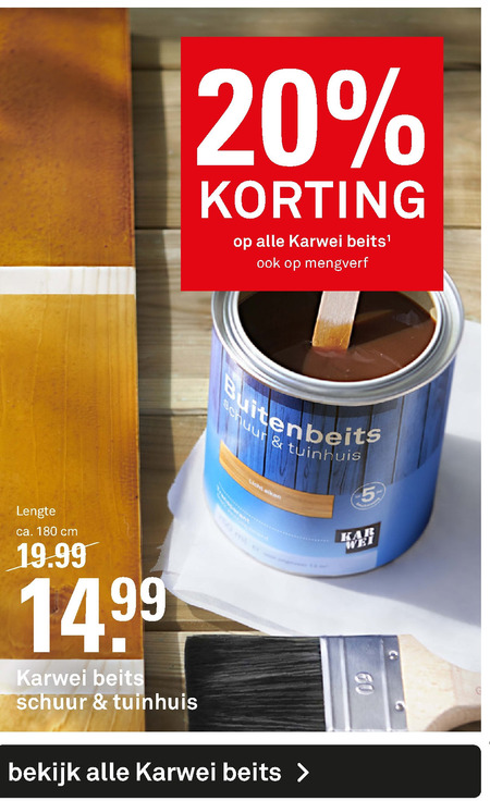 Karwei Huismerk   beits folder aanbieding bij  Karwei - details