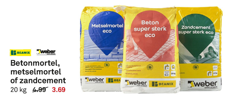 Weber Saint-Gobain   betonmortel, zandcement folder aanbieding bij  Karwei - details